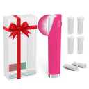 PELCAS Electric Dermaplaning Tool for Face with LED Light, Mini Dermaplaning Razor Kit for Women with 6 Replace Blades 3 Speeds Facial Peach Fuzz Exfoliation & Hair Removal At Home BV18-712 Rose Pink