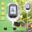 YAMRON 4-in-1 Soil Moisture Meter, Digital Plant Temperature/Soil Moisture Test & PH Meter/Sunlight Intensity, Backlight LCD Display for Gardening, Farming and Outdoor Plants