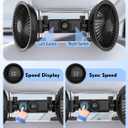 Car Fans for Backseat Kids, 3600mAh Rechargeable Battery Operated USB Car Backseat Fans with LED Display, 3 Speeds 360 Rotation Dual Head Car Seat Fan for Baby Rear Facing Cooling Fan for Vehicle RV