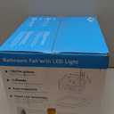 Tech Drive Modern Black Bathroom Exhaust Fan with Light, 110CFM, 1.2Sone, 1000lm Dimmable 3CCT LED Light, Energy Star Certified,Decorative Black Trim