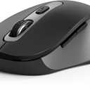 Wireless Mouse for Laptop, PC, Chromebook, Mac, MacBook, Silent Wireless Mouse with USB Nano Receiver, Side Button, 2400 DPI, Anti Slip Roller, 6 Button Ergonomics Cordless Computer Mice - Black Gray (AT258-Grey & Black)