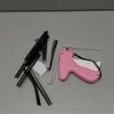 Handheld Stitch Tag Gun for Clothes, Quick Clothing Fixer, Tagging, Sewing Kit Includes 6 Needle, 1000 Black Fasteners & 1000 White Fasteners, Pink