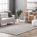 nuLOOM Marlow Machine Washable Soft Shaggy Faux Sheepskin Accent Rug, 3x5, Light Grey