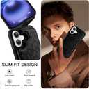 SOKAD for iPhone 16 Leather Wallet Case with Card Holder for Women Men, Trendy Leopard Cheetah Pattern, Double Magnetic Clasp Flip Phone Cover with 3 Card Slots, Black Leopard