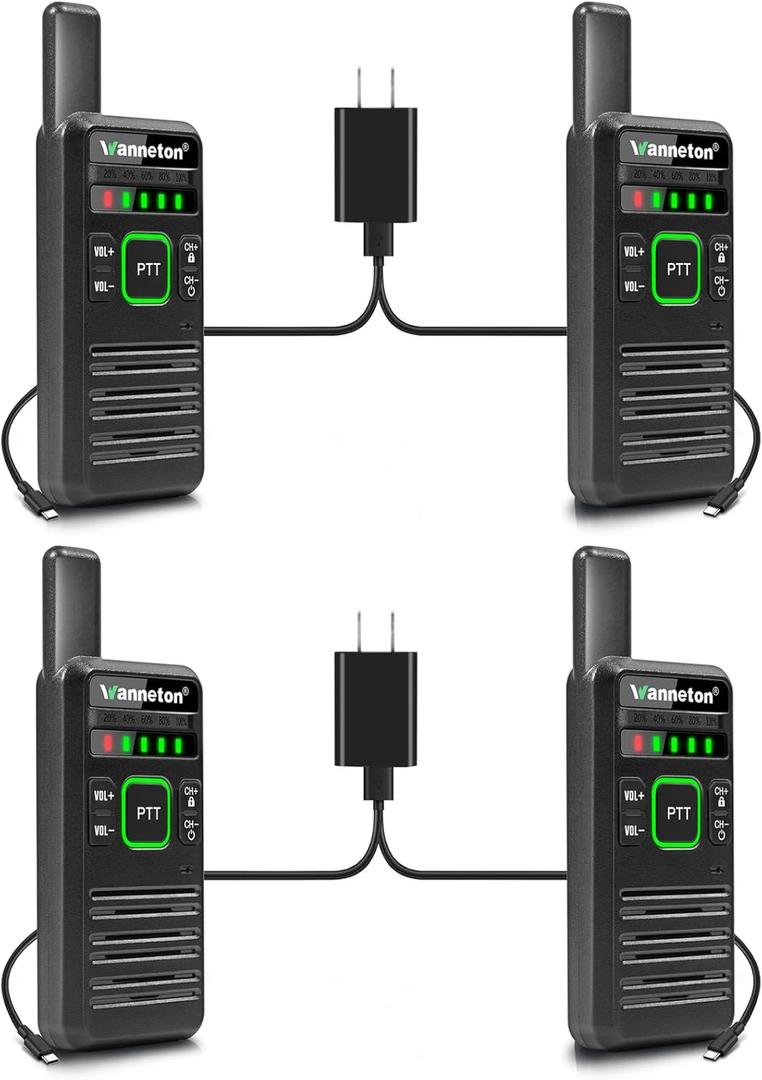RT22pro walkie talkies Wireless Frequency Copy Rechargeable Walkie Talkies for Adults,walkie talkies 4 Pack Long Range with VOX, Scrambling, decoding, Battery Display, scanning.