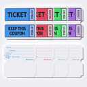 Raffle Tickets Double Roll 8000 Tickets 50/50 Tickets for Events, Entry, Class Reward, Fundraiser & Prizes(Blue, Green, Purple, Red)