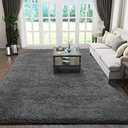 Ophanie 5x8 Area Rug, Upgrade Non-Slip Fluffy Soft Living Room Rugs, Shag Large Fuzzy Plush Carpets for Bedroom Grey, Shaggy Gray Kids Boys Girls Dorm Nursery Home Decor Aesthetic