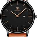 BEN NEVIS Watch, Mens Watch, Minimalist Fashion Simple Wrist Watch Analog Date with Leather Strap