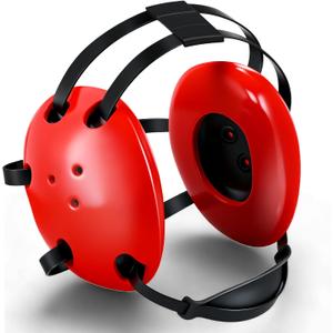 Halloscume Kids Wrestling Headgear with Adjustable Ear Guard Straps MMA Jiu Jitsu Grappling Protective Headgear for Youth Adults Men Women Comfortable Training & Tournament (Red/Black)
