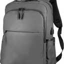Travel Laptop Backpack, Business Anti Theft Slim Sturdy Laptops Backpack with USB Charging Port, Water Resistant College Computer Bag Gift for Men & Women Fits 15.6 Inch Notebook, Grey