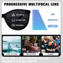 Progressive Multifocal Sunglasses for Women Men, Multifocus Sun Readers Outdoor Reading Sunglasses Women's with UV400
