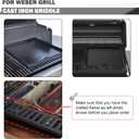 7672 Flat Top Crafted Griddle Replacement for Weber Genesis E-325S EX-325S SX-325S 2022 Griddle Grill Parts Genesis II 300 II 400 Plates Spirit E210 E310 E325 Frame Smokefire EX4 EX6 Replacement Part