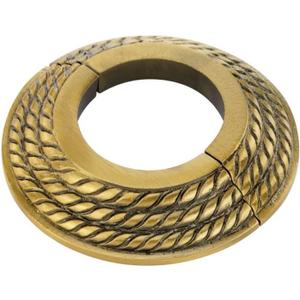 Renovators Supply Manufacturing Escutcheon Plate 3.88" OD Aluminum Escutcheon 1.5" IPS Lacquered Antique Gold Finish Radiator Flange