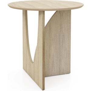 Round and Nature Side Table Small Coffee Table with Sleek Geometric Design, Easy Assembly Accent Table for Living Room