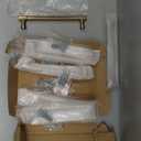 6 Pack 6 Inch Champagne Bronze Cabinet Pulls Gold Drawer Pulls Kitchen Cabinet Hardware Champagne Brass Kitchen Handles for Cabinets Cupboard Handles Drawer Handles (6"(152mm) hole center)