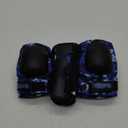 Simply Kids Knee and Elbow Pads with Wrist Guards, HardSoft Pad Tech. - CPSIA Certified Protective Gear Set - Inline Roller Skate Skateboard Bike Knee Pads for Kids Child Girls Boys Toddler Youth (Small, Ocean Camo)