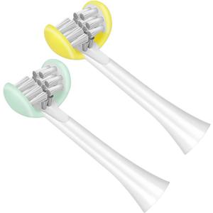 AICase Sensitive Replacement Electric Toothbrush Heads,2 Count (Blue+yellow)