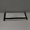 RV Door Window Shade, Foldable Magnet RV Blackout Window Cover, UV Rays Protection Camper Trailer Window Cover, Waterproof Thickened Oxford and Silver Fabric with Storage Bag (Black Silver) (25 x 16 inches)