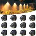 SOLPEX Solar Lights Outdoor Waterproof IP65, Solar Stair Lights Outdoor for Fence, Deck, Step, Dual Color LED 3 Lighting Modes House Wall Light for Porch, Backyard, Fence, Garden Decor-Onky 6Pack