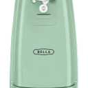 bella Electric Can Opener and Knife Sharpener, Removable Cutting Lever, Cord Storage, Stainless Steel Blade, Sage