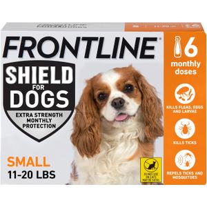 FRONTLINE Shield Flea & Tick Treatment for Small Dogs 11-20 lbs. Count of 6