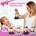 Elegant Black-and-White Dress for 15cm/17cm Dolls - Strap Gown with Heart Pearl Necklace & Bow Headband/Fashion Doll Clothes Set, Accessories for Girl Doll/Perfect for Collectors, Gifts