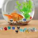 Gejoy 100 Pieces Colorful Glass Marbles Glow in The Dark Multi-Color Luminous Glowing Glass Marbles for Marble Games DIY and Home Decor (0.71 Inch)
