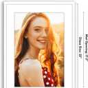Americanflat 16x22 Picture Frame with Polished Plexiglass - Use as 12x18 Frame with Mat or Display 16x22 Photo Without Mat - Streamline Collection - Thin Border Picture Frames for Wall - White
