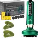5 in1 Cellulite Massage Tool,Cellulite Massager Electric Fat Remover with 12 Suction Modes,Rechargeable & Cordless,Intelligent Cupping Massager for Arms,Legs,Back Used at Home (Green)