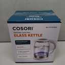 Cosori Electric Kettle, No Plastic Filter & Spout, Tea Kettle & Hot Water Boiler For Coffee & Tea, Water Heater & Teapot, Automatic Shut Off, Borosilicate glass, White, 1.7L/1500W (1.8 Quarts)