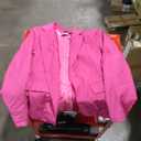 Womens Suits 2 Piece Set Business Fuchsia Pants Suit for Women Dressy Work Professional Slim Fit, Size 16