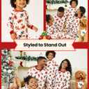 PATPAT Christmas Family Matching Pajama Sets Includes Christmas Socks - Perfect for Family Photos & Holiday Celebrations (White)