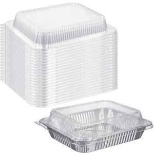 20 Pcs Plastic Clear Lids for 9x13 Inch Aluminum Foil Pans, 1 Inch Height Disposable Dome Lids Only, Airtight Cover for Half Size Steam Table Pans, Catering, Baking, Food Storage