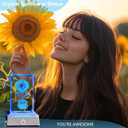 Inspiring gifts suitable for women, Sunflowers Flower Night Lamp,Rechargeable Cordless Touch Table Lamp,Festival Restaurant Bedroom Bar Coffee Shop Birthday Gifts for Women Mom (you're awesome)