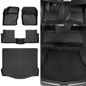 All Weather Floor Mats for Ford Focus 2012-2018 Floor Mats & Trunk Mat for Ford Focus Floor Liner Cargo Mats Odorless Accessories Anti-Slip Floor Liner
