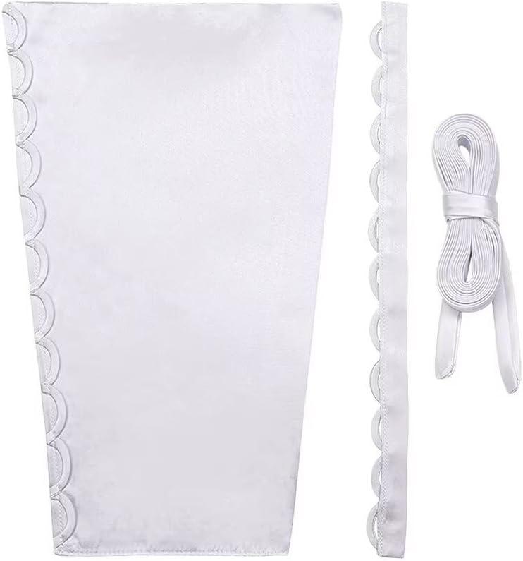 Women's Corset Back Kit Lace up Zipper Replacement Adjustable Satin Corset Kit for Prom Dresses (14, White)