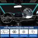 Windshield Sun Shade for Hyundai Sonata 2014-2019 | Car Front Window Sunshade with 240T Sun Visor Protector Blocks UV Rays Heat Sun Shield Accessories