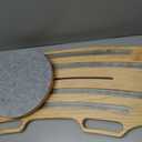 Wood Arc-Shaped Slide Transfer Board,Patient/Seniors Move Assist Device,Transfer to Wheelchair/Car/Toilet/,with Soft Seat,Holds up to 500 Pounds,2 Cut Out Handles,35.5 * 13.4 (Burlywood)
