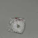 Mulumu Christmas Tree Ornament Picture Frame Metal Hanging Pendant Holiday 2.5" Photo Frame Charm Decorative of Pets, Baby First Christmas, Family (Heart White)