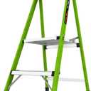 Little Giant Ultra Step Ladder with XL Platform, 2-Step Lightweight Foldable Non-Conductive Fiberglass, 300 Lbs. Capacity Type IA Extra Heavy Duty Ladder 8-Ft Max Reach