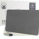 Stone Bath Mat, Quick Drying Bath Mat for Bathroom, Diatomaceous Earth Mat, Quick Dry Shower Mat, Fast Absorbent, Elegant Design, Easy to Clean - Grey 23.615.35, 1'3" x 1'11"