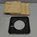 Amazinpure SGP-400 4 Pack Replacement Black Porcelain Square 7.75" x 7.75" Gas Range Drip Pan Replaces 786333 PS11744751 WP786333 AP6011553