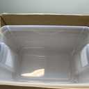 Sterilite 4 Pack Ultra Latching Box, Storage Bins with Lids, Clear Plastic, 70 Quart - Heavy-Duty Organizing Containers for Closet, Bathroom, and Office