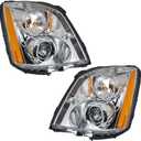 labwork HID Headlights Assembly Replacement for DTS 2008-2011 4.6L Projector Headlamp Passenger & Driver Side 20861482 20861481