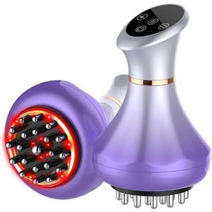 Lymphatic Drainage Massager, Anti Cellulite Massage Tool For Thigh & Belly Stretch Marks & Cellulite Reduction, Handheld Massage tools for Sciatica Nerve, Legs, Arms, Hip, Muscle, Low Back Pain Relief (Purple)