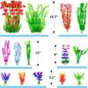 CousDUoBe 30 Pack Artificial Aquarium Plants, Full Set of Fish Tank Decorations, Various Sizes, Perfect Match (5.2 "-15.7") (30 Pack)