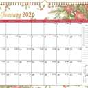 2026 Flower Desk Calendar,Monthly Desktop Large Calendar,Large 15" x 11" Desktop/Wall Monthly Calendar,Flower Calendar 2026 for Home,School or Office (Emperor flower blooms)