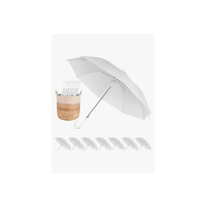 8 Pack Wedding Umbrella Bulk, Windproof Large Rain Umbrella, Strong Fiberglass Frame, Auto Open Wedding Umbrellas for Guests Bride Groom Photography Friend Gift