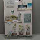 UUENPIH Farmhouse Bathroom Wall Art Prints Relax Soak Unwind Sign Wall Decor Vintage Flower Jars Wall Art Green Bathroom Painting Artwork Home Decor for Bathroom Framed Ready to Hang 16x24in