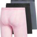 adidas Men's Microfiber Boxer Briefs (3-Pack or 5-Pack) Performance Stretch Moisture-Wicking Underwear (M)